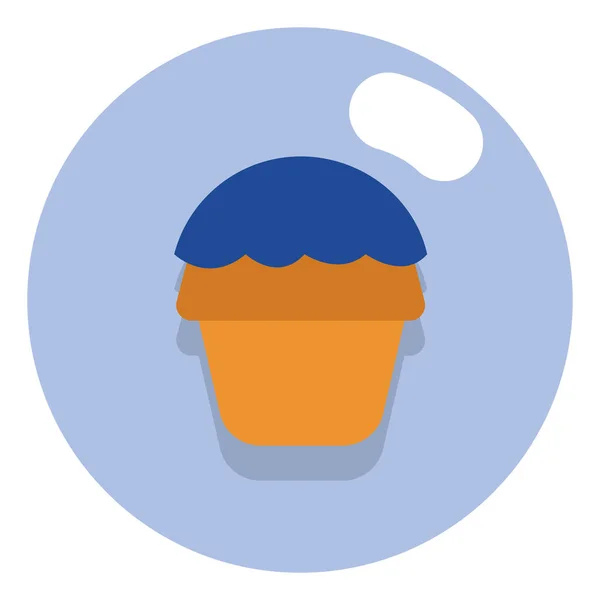 Blauer Muffin Illustration Vektor Auf Weißem Hintergrund — Stockvektor
