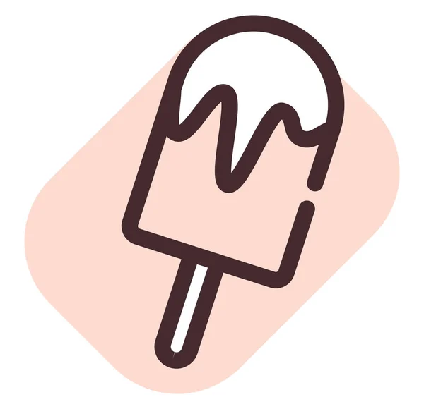 棒の上のアイスクリーム イラスト 白い背景のベクトル — ストックベクタ