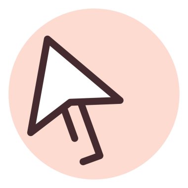 Beyaz arkaplandaki bilgisayar imleci, illüstrasyon, vektör.