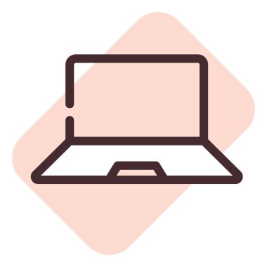 Bilgisayar dizüstü, illüstrasyon, beyaz arkaplan üzerindeki vektör.