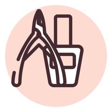 Manikür randevusu, illüstrasyon, beyaz arkaplan üzerindeki vektör.