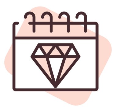 Düğün davetiyesi, illüstrasyon, beyaz arkaplandaki vektör.