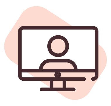 Beyaz arkaplandaki bilgisayar hesabı, illüstrasyon, vektör.