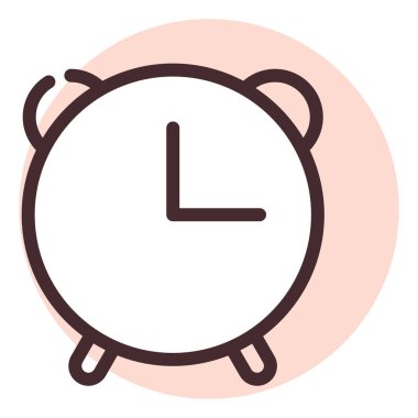 Alarm saati, illüstrasyon, beyaz arkaplan üzerindeki vektör.