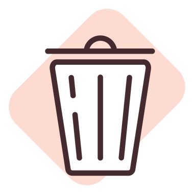 Çöp kutusu, illüstrasyon, beyaz arkaplan üzerindeki vektör.