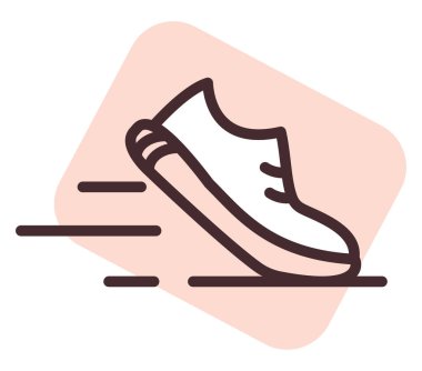 Spor ayakkabıları, illüstrasyon, beyaz arkaplandaki vektör.