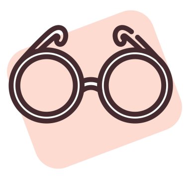 Göz engelli gözlükleri, illüstrasyon, beyaz arkaplandaki vektör.