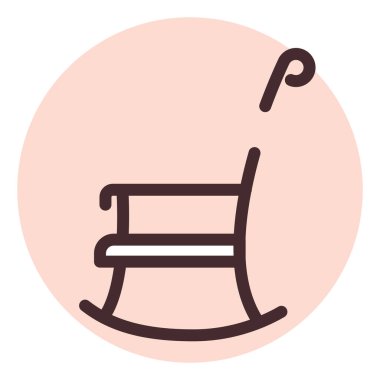 Engelli sandalyesi, illüstrasyon, beyaz arkaplan üzerindeki vektör.