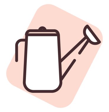 Bitki sulama zamanı, illüstrasyon, beyaz arkaplan üzerindeki vektör.