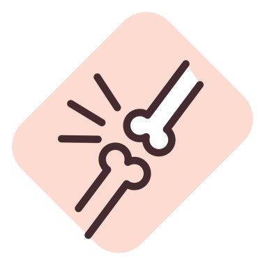 Kemik eklem iltihabı, illüstrasyon, beyaz arkaplanda vektör.