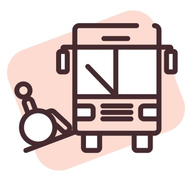 Beyaz arkaplanda engelli erişimi, illüstrasyon, vektör.