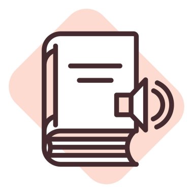 Engelli kitabı, illüstrasyon, beyaz arkaplan üzerindeki vektör.