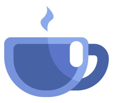 Bir fincan sıcak çay, illüstrasyon, beyaz arka planda vektör..