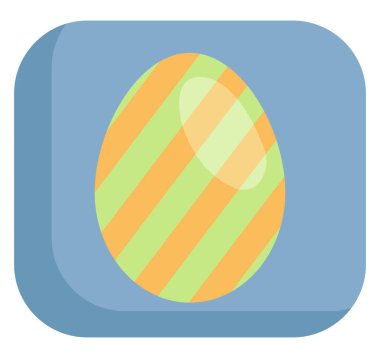 Sarı ve yeşil paskalya yumurtası, illüstrasyon, beyaz arka planda vektör.