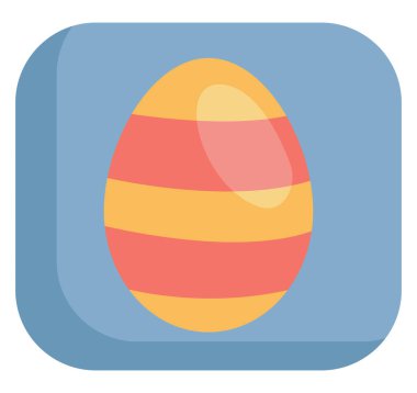 Sarı ve kırmızı paskalya yumurtası, illüstrasyon, beyaz arka planda vektör.