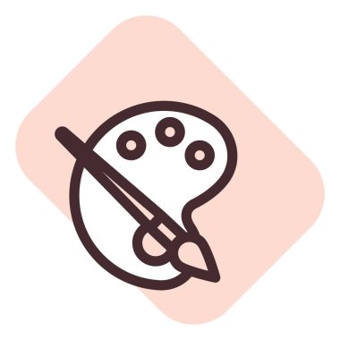 Eğitim sanatı paleti, illüstrasyon, beyaz arkaplan üzerindeki vektör.