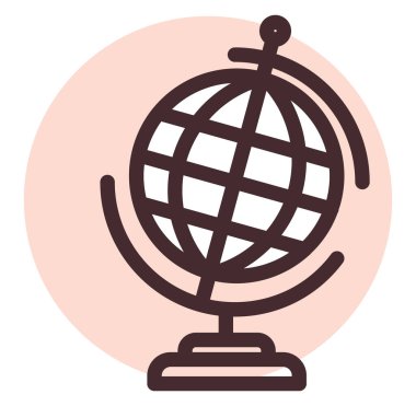 Beyaz zemin üzerinde coğrafya kimyası, illüstrasyon, vektör.