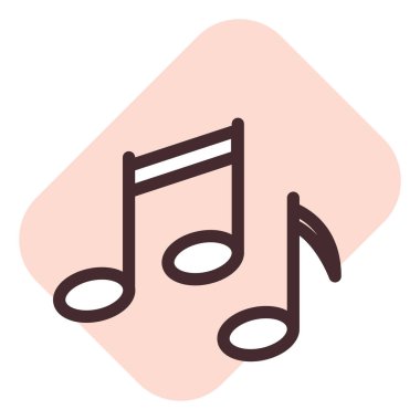 Eğitici müzik, illüstrasyon, beyaz arkaplan üzerindeki vektör.