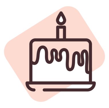 Olay pastası, illüstrasyon, beyaz arkaplan üzerindeki vektör.