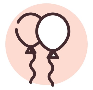 Olay balonları, illüstrasyon, beyaz arkaplandaki vektör.