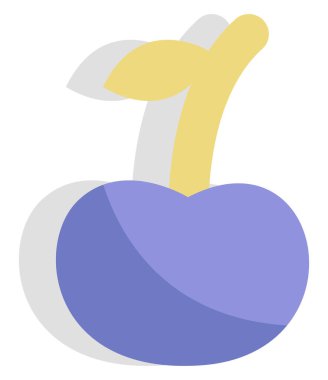 Kiraz yemeği, illüstrasyon, beyaz arka planda vektör..