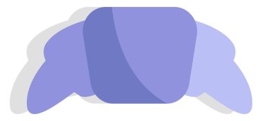 Kruvasan yemeği, illüstrasyon, beyaz arka planda vektör..