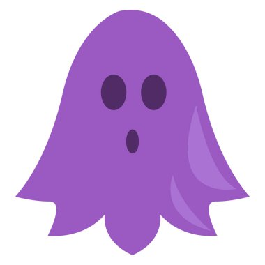 Cadılar Bayramı hayaleti, illüstrasyon, beyaz arkaplandaki vektör.