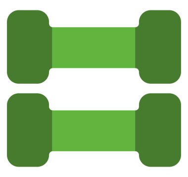 Beyaz arkaplanda yaşam tarzı halter, illüstrasyon, vektör.