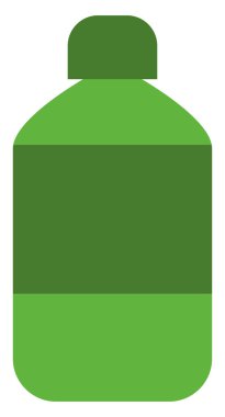 Yeşil şişe, illüstrasyon, beyaz arkaplanda vektör.