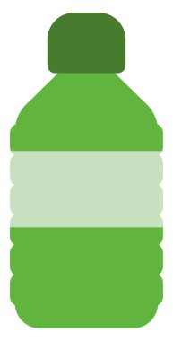 Yeşil spor şişesi, illüstrasyon, beyaz arka planda vektör..