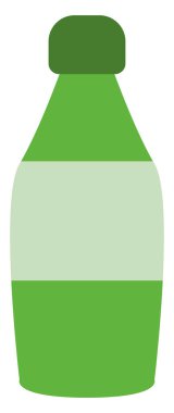 Su şişesi, illüstrasyon, beyaz arka plandaki vektör..