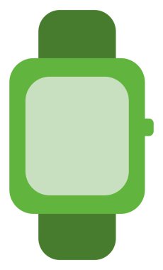 Beyaz arkaplan üzerindeki yeşil adım sayacı, illüstrasyon, vektör.