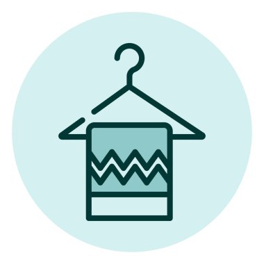 Kuru temizleme askısı, illüstrasyon, beyaz arkaplandaki vektör.