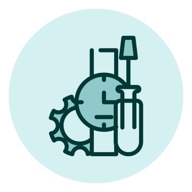 Saat onarımı, illüstrasyon, beyaz arkaplan üzerindeki vektör.