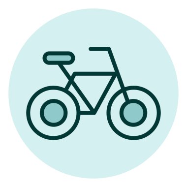 Beyaz zemin üzerinde bisiklet erişilebilirliği, illüstrasyon, vektör.