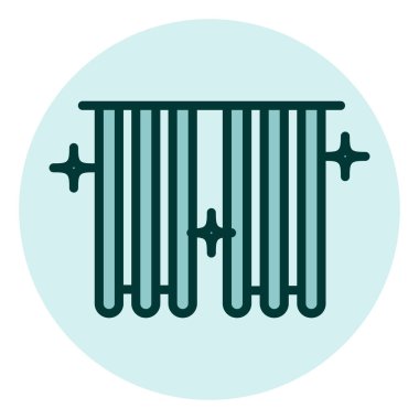 Ev temizleme servisi, illüstrasyon, beyaz arkaplandaki vektör.