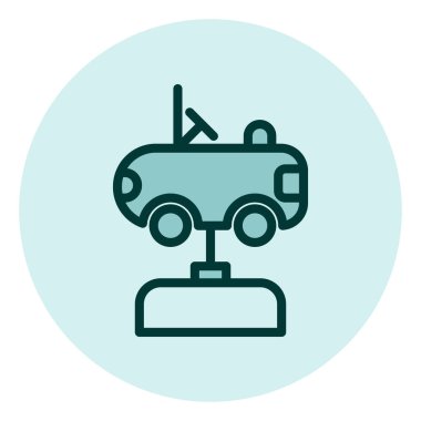 Küçük araba girişimi, illüstrasyon, beyaz arka planda vektör.