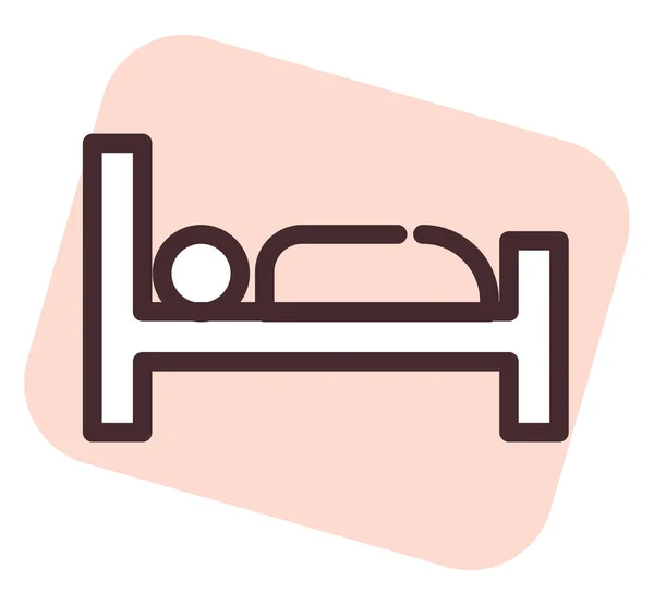 眠っているベッド イラスト 白い背景のベクトル — ストックベクタ