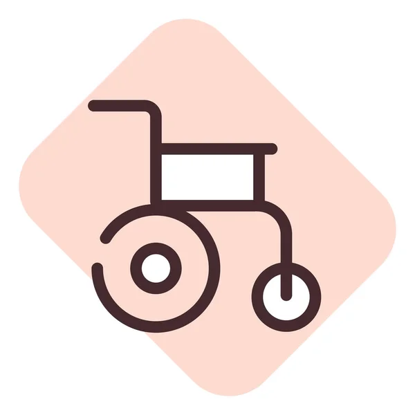 Rolstoel Voor Gehandicapten Illustratie Vector Een Witte Achtergrond — Stockvector