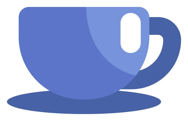 Kék Kávé Csésze Illusztráció Vektor Fehér Háttér — Stock Vector