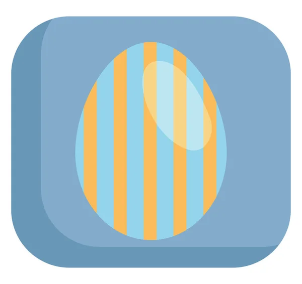 Κίτρινο Και Μπλε Πασχαλινό Αυγό Εικονογράφηση Διάνυσμα Λευκό Φόντο — Διανυσματικό Αρχείο