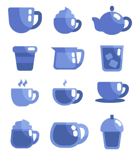 Καφεΐνη Ποτά Εικονογράφηση Διάνυσμα Λευκό Φόντο — Διανυσματικό Αρχείο