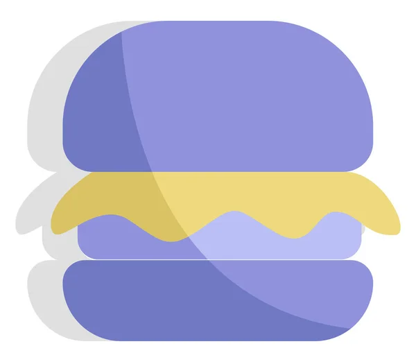 Burger Nourriture Illustration Vecteur Sur Fond Blanc — Image vectorielle