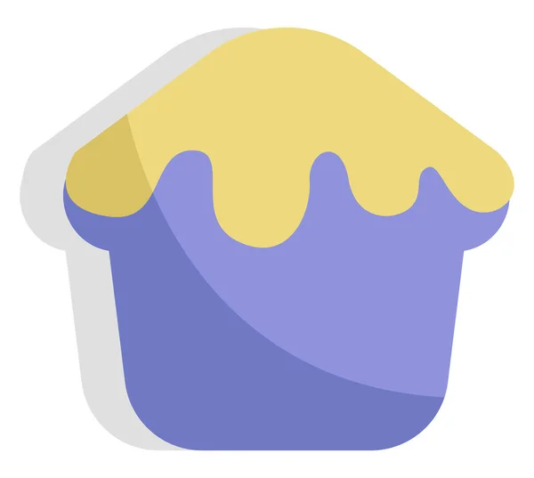 甘いカップケーキイラスト白い背景のベクトル — ストックベクタ