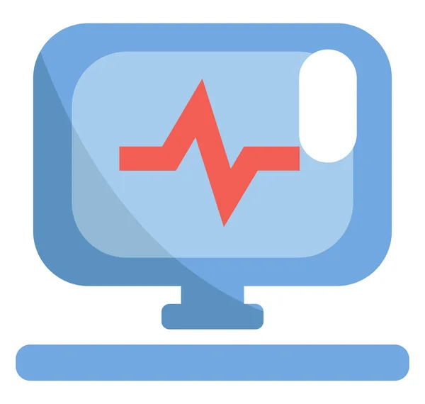 Health Monitor Illustration Vector White Background — Stock Vector