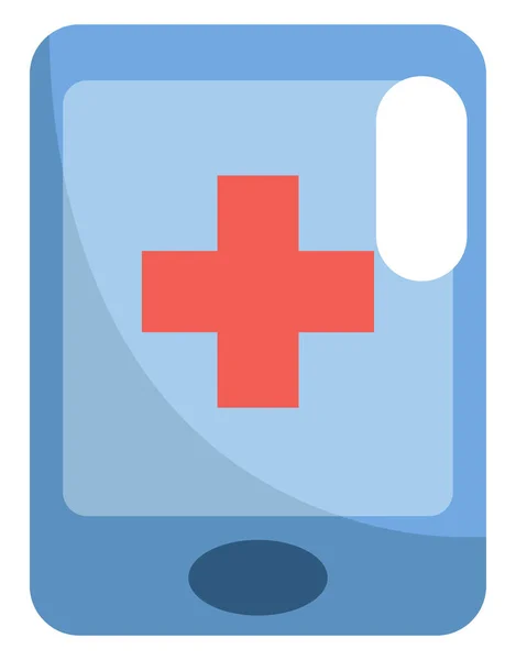 Τηλέφωνο Υγείας Εικονογράφηση Διάνυσμα Λευκό Φόντο — Διανυσματικό Αρχείο