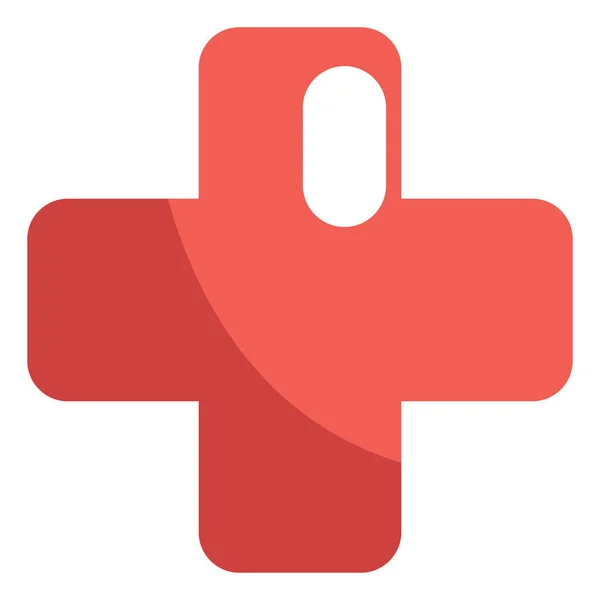 Zdraví Červený Kříž Ilustrace Vektor Bílém Pozadí — Stockový vektor