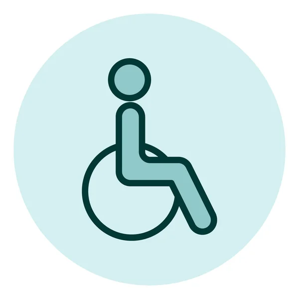 Erişilebilirlik Sandalyesi Illüstrasyon Beyaz Arkaplan Üzerindeki Vektör — Stok Vektör