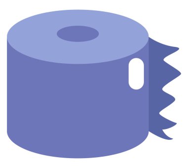 Tuvalet kağıdı, illüstrasyon, beyaz arkaplan üzerindeki vektör.