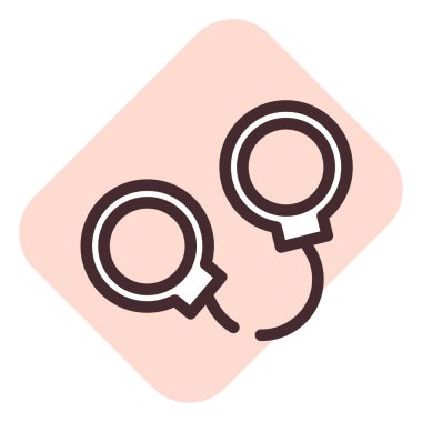 Kelepçe yasası, illüstrasyon, beyaz arkaplan üzerindeki vektör.